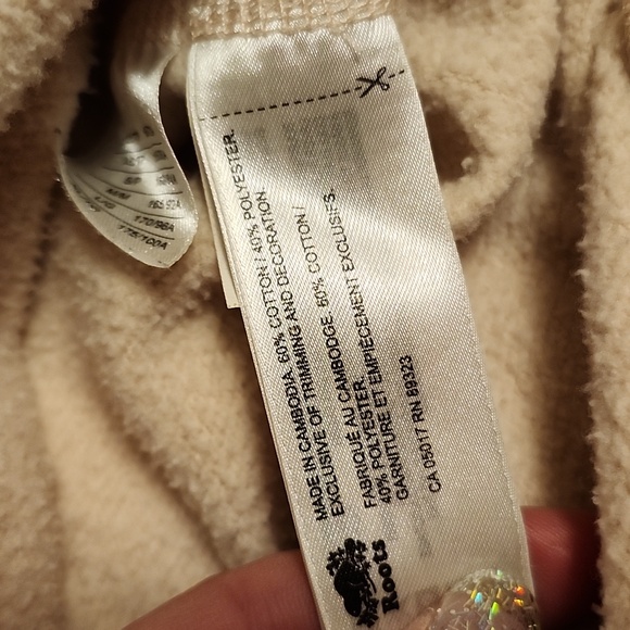 ROOTS Hooded Sweatshirt, Size M, Light Pink, EUC - Picture 4 of 4